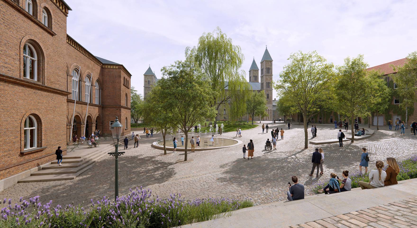 Levinsen landskab _ rendering af Stænderpladsen set fra Wibergis