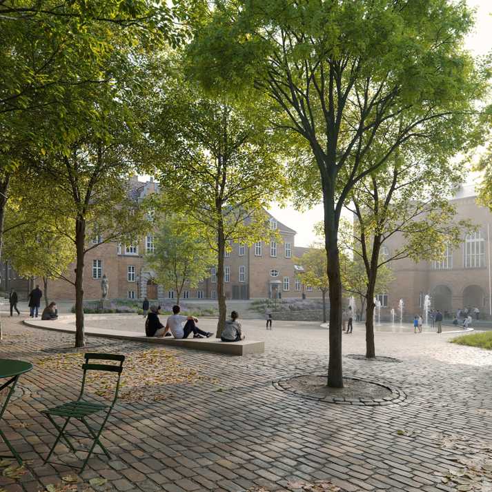 Levinsen_Stænderpladsen_set fra Domkirkepladsen